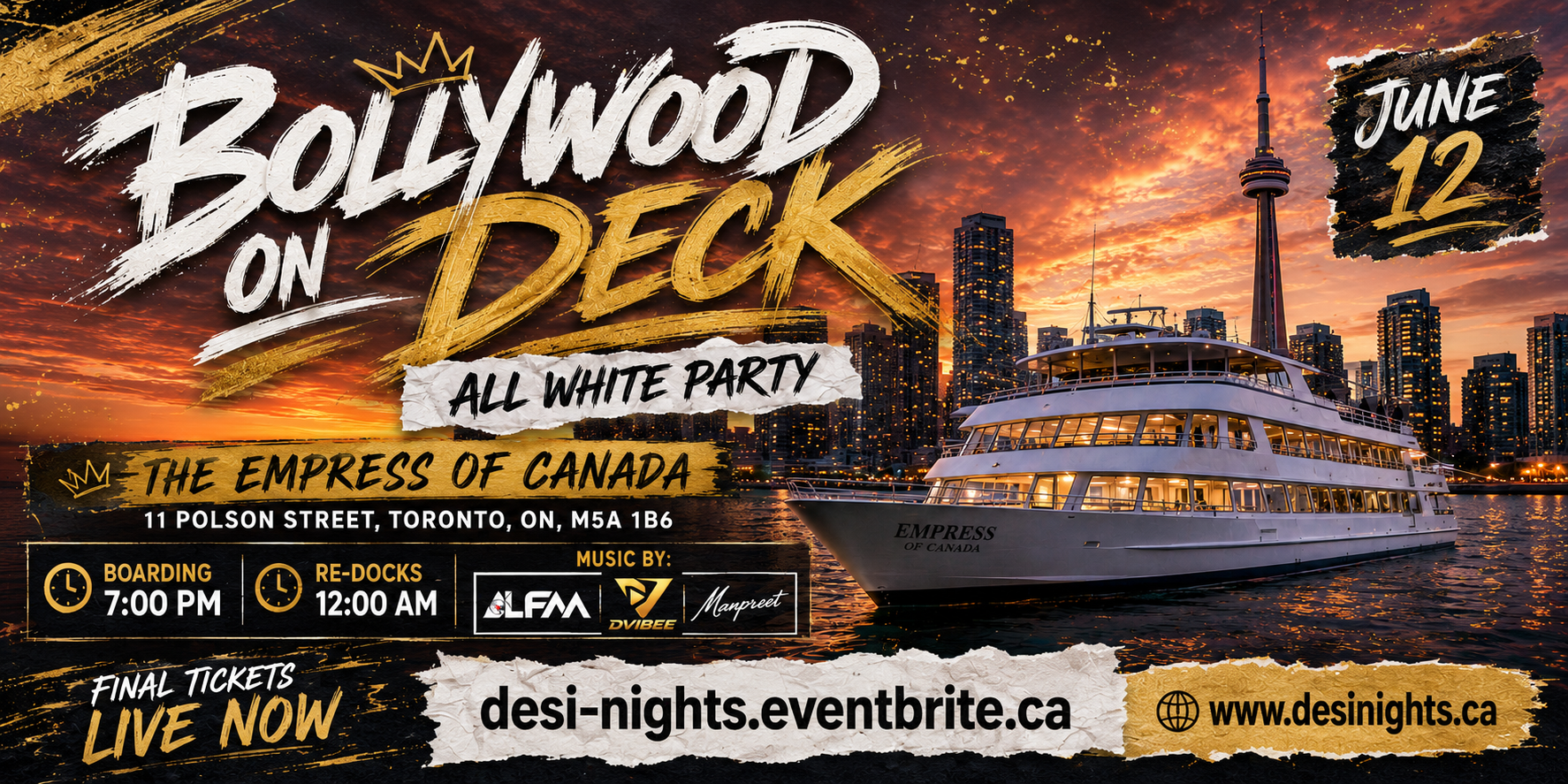 BOLLYWOOD ON DECK — ALL WHITE PARTY