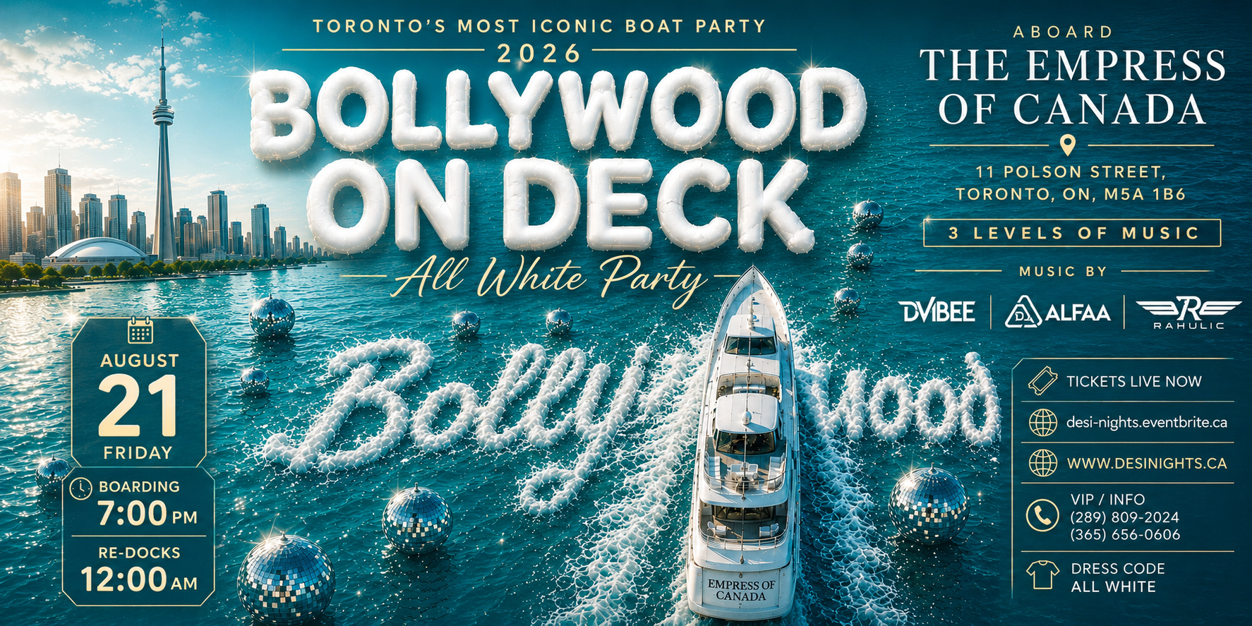 BOLLYWOOD ON DECK — ALL WHITE PARTY