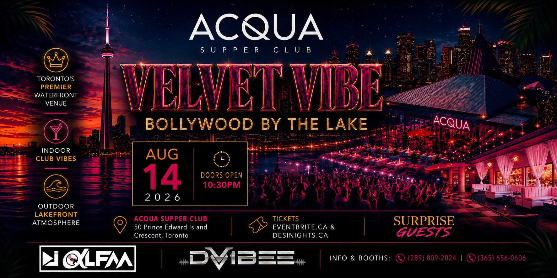 VELVET VIBE: Bollywood by the Lake | Indoor Club + Lakeview Patio