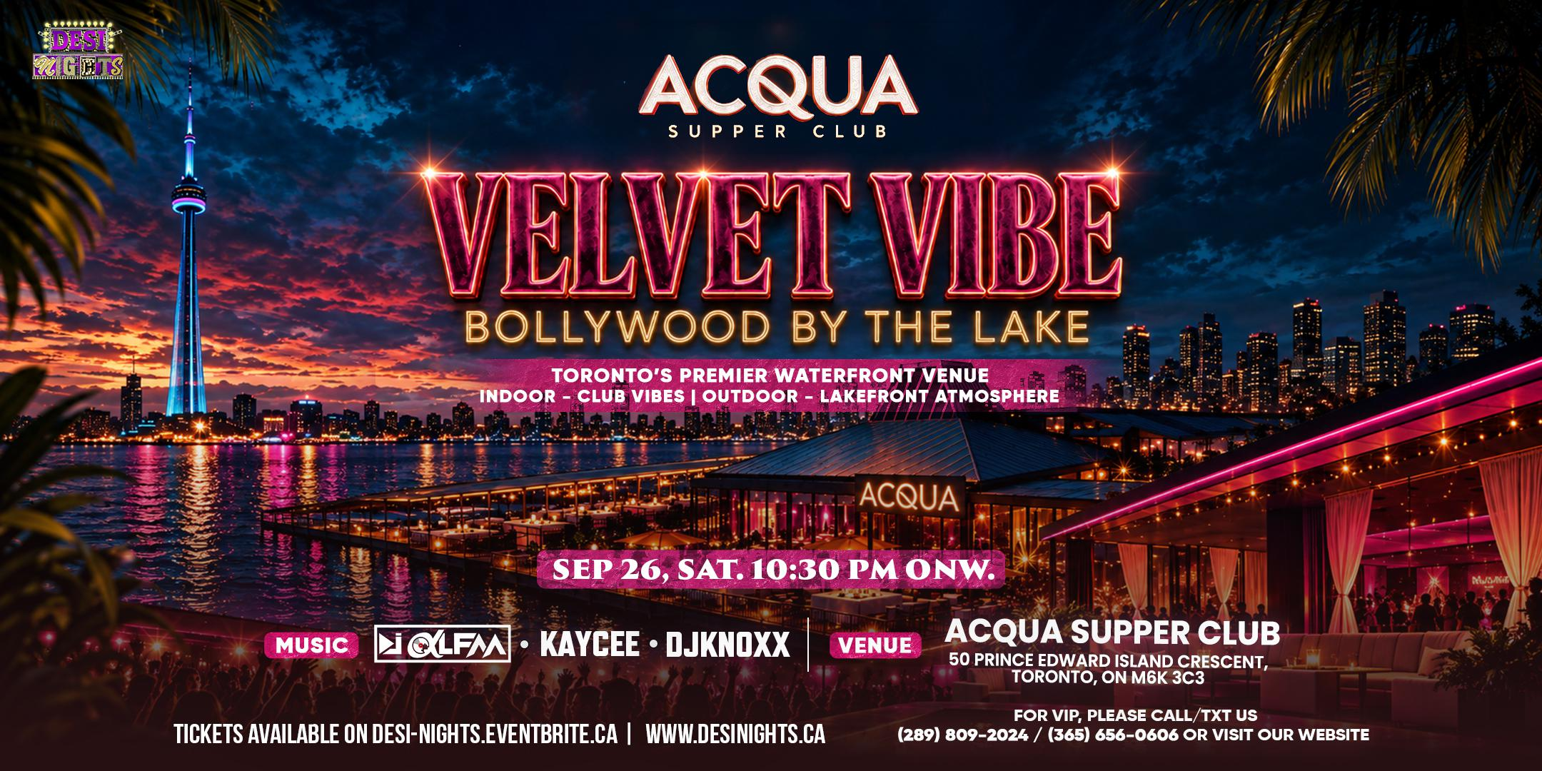 VELVET VIBE: Bollywood by the Lake | Indoor Club + Lakeview Patio